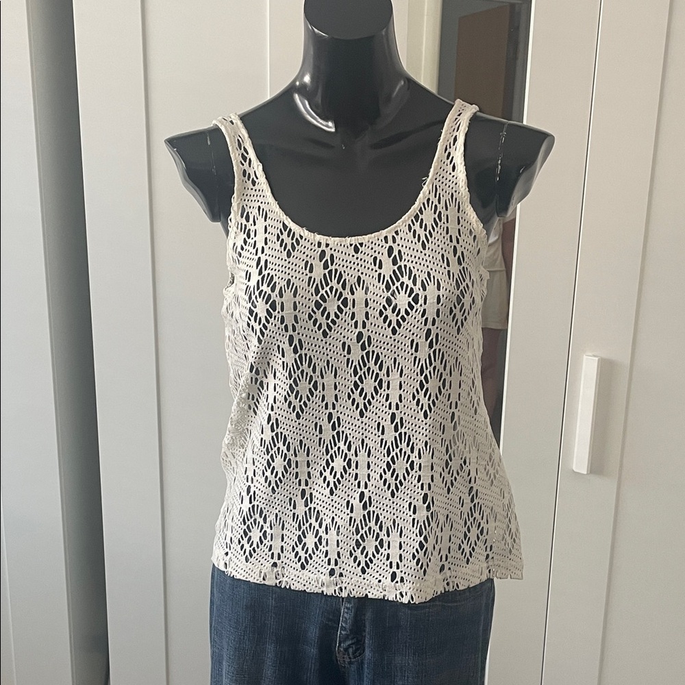 Kirra Cream Lace Tank Top